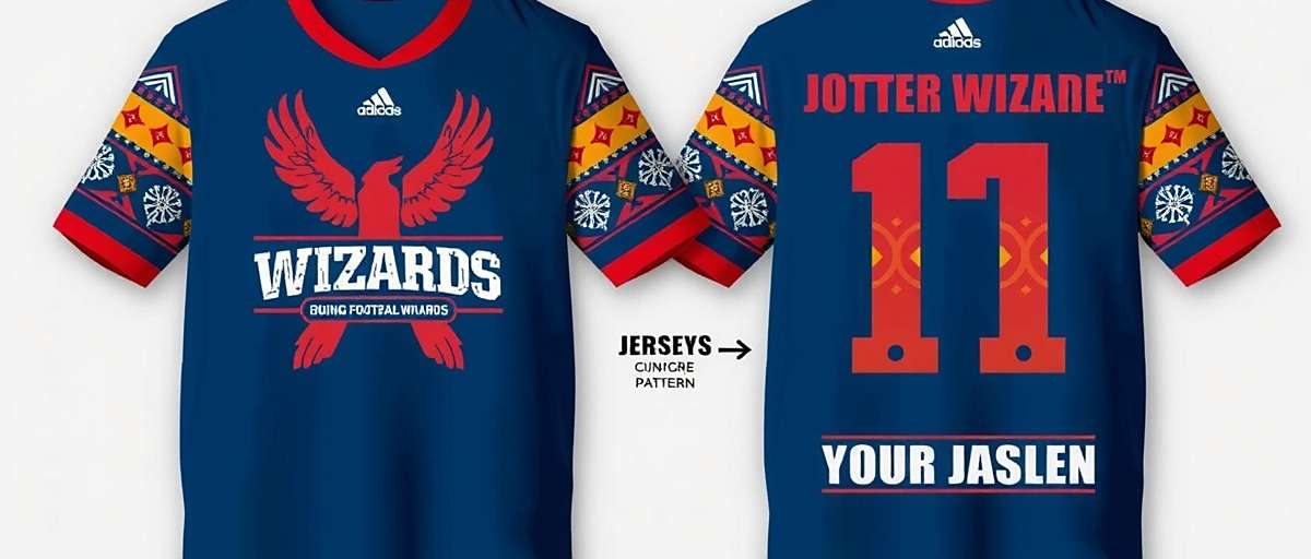 Goa Young Football Wizards - Jersey Customization Goa Young Football Wizards jersey customization screen with traditional Indian patterns