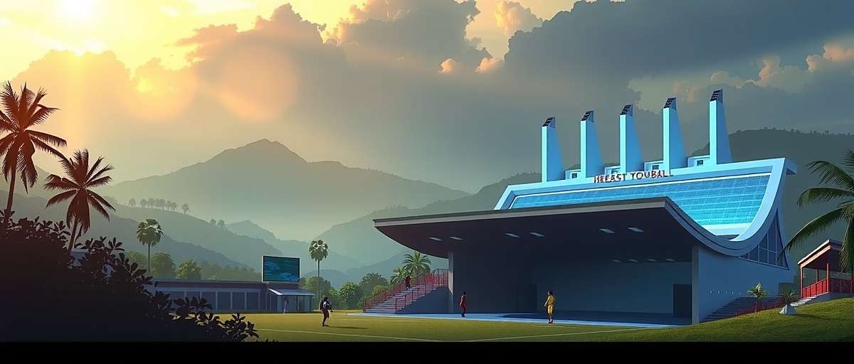 Goa Young Football Wizards - Future Update Concept Concept art for upcoming Goa Young Football Wizards features showing North East Indian stadium