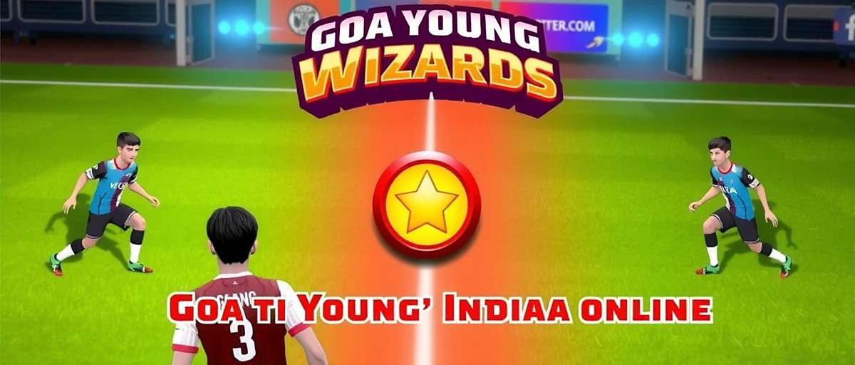 Goa Young Football Wizards - Multiplayer Match Goa Young Football Wizards multiplayer mode showing Indian players competing online